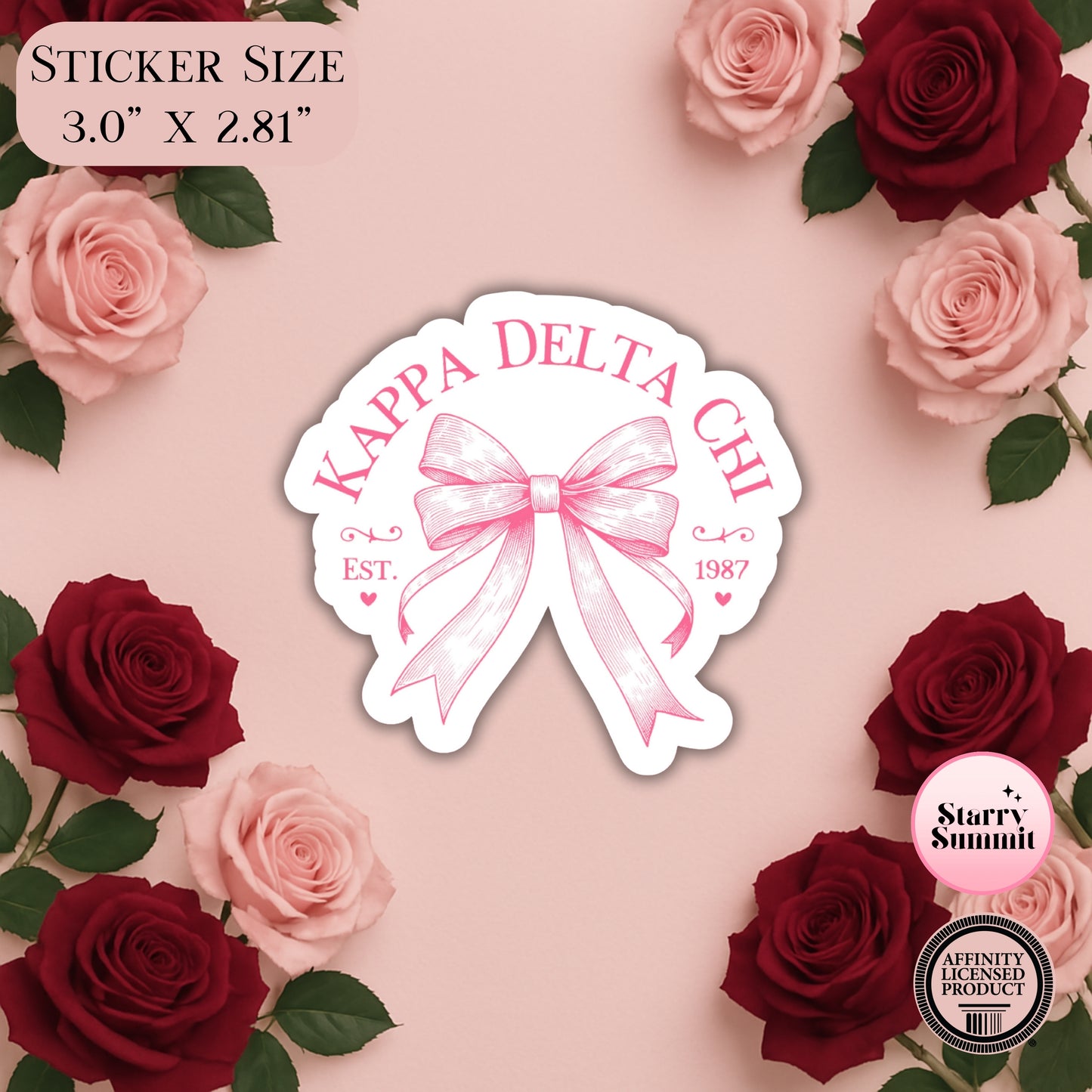 Kappa Delta Chi Bow Sticker
