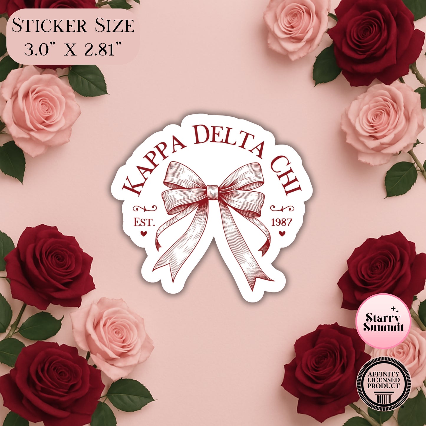 Kappa Delta Chi Bow Sticker
