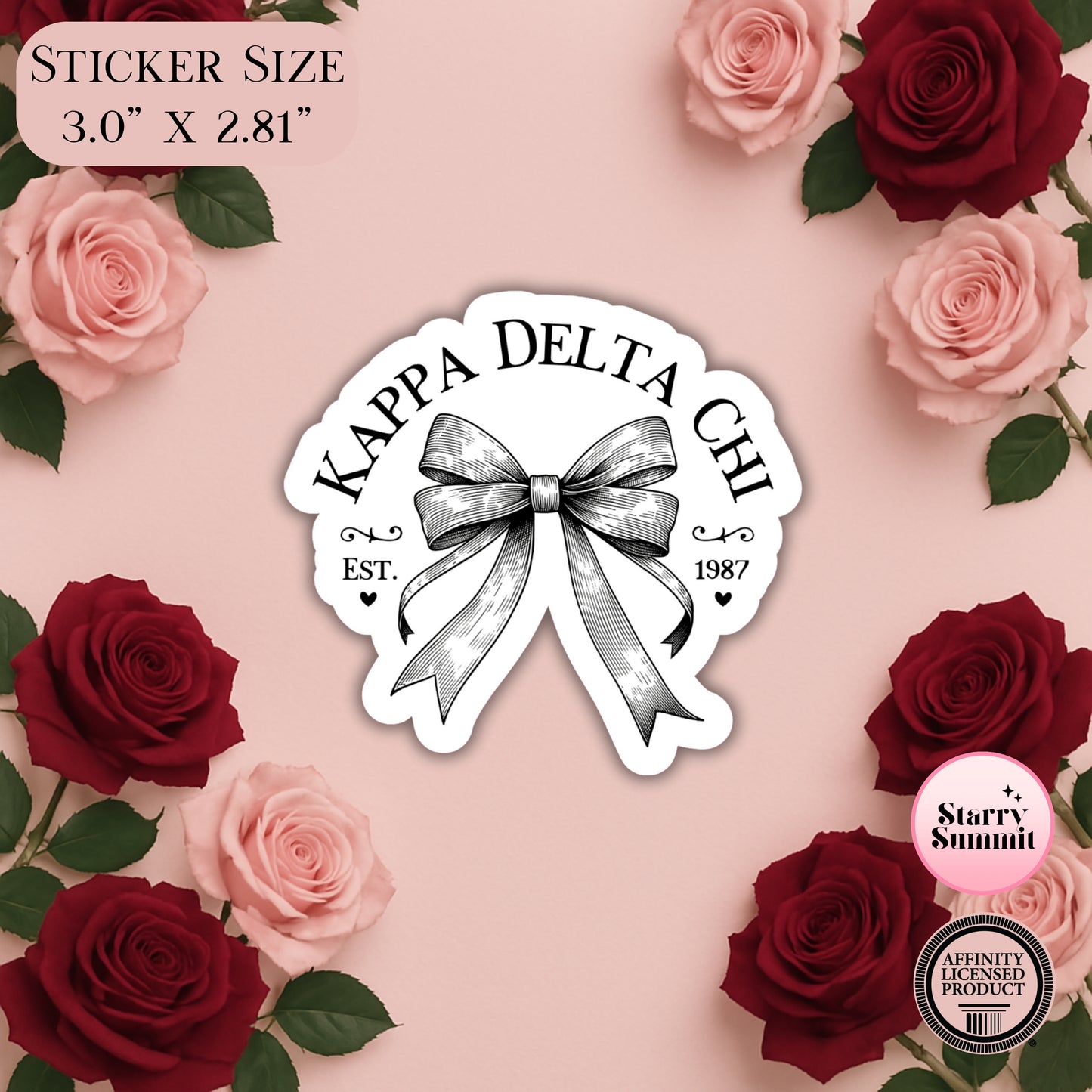 Kappa Delta Chi Bow Sticker