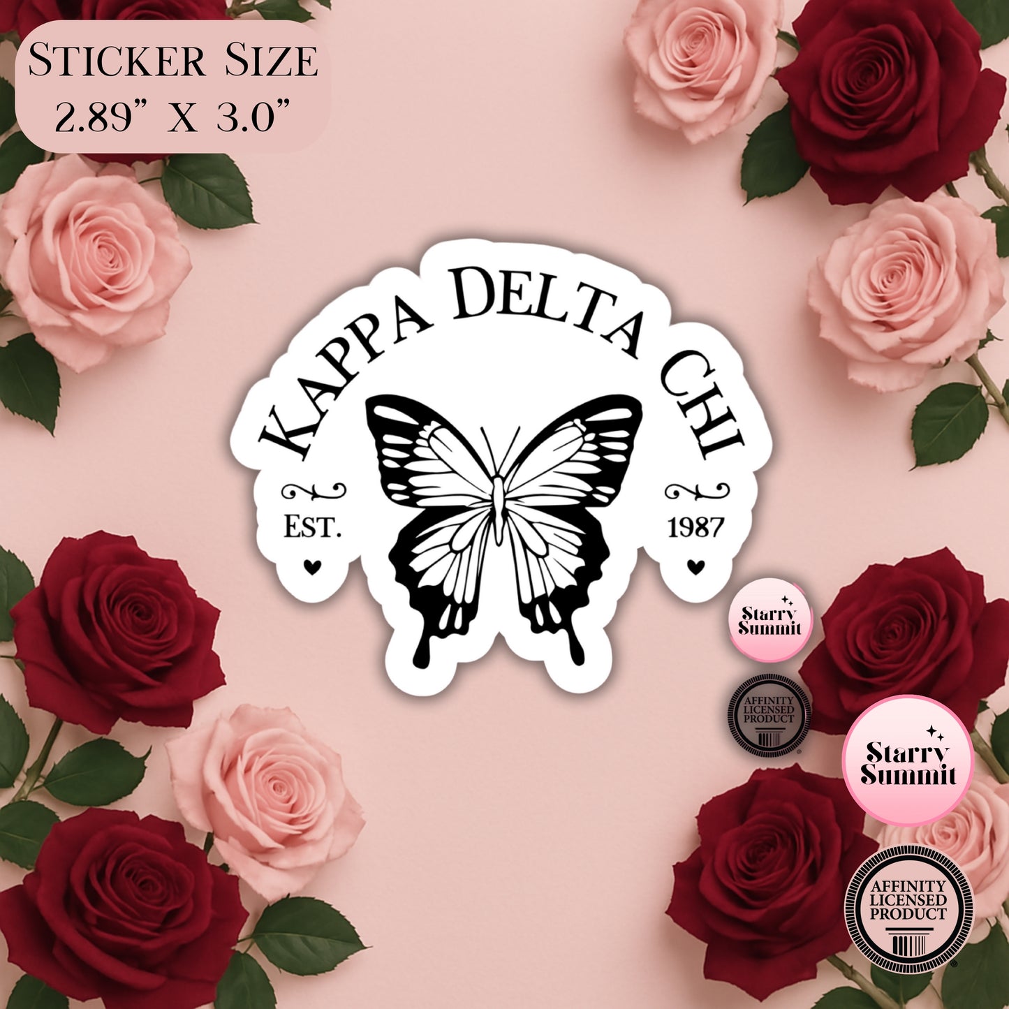 Kappa Delta Chi Butterfly Sticker
