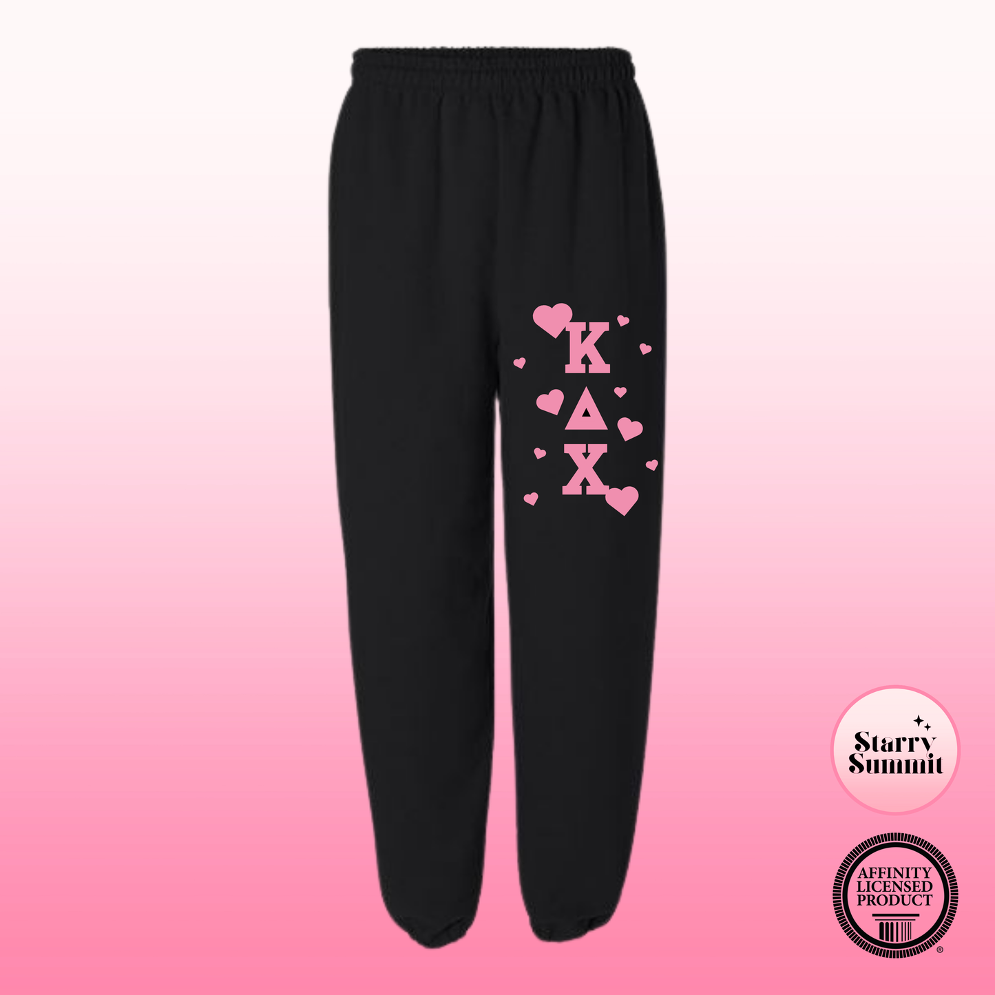 Kappa Delta Chi - Heart Letter Sweatpants