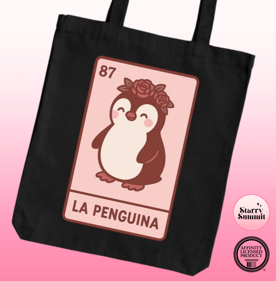 Kappa Delta Chi La Penguina Lotería Card Tote Bag