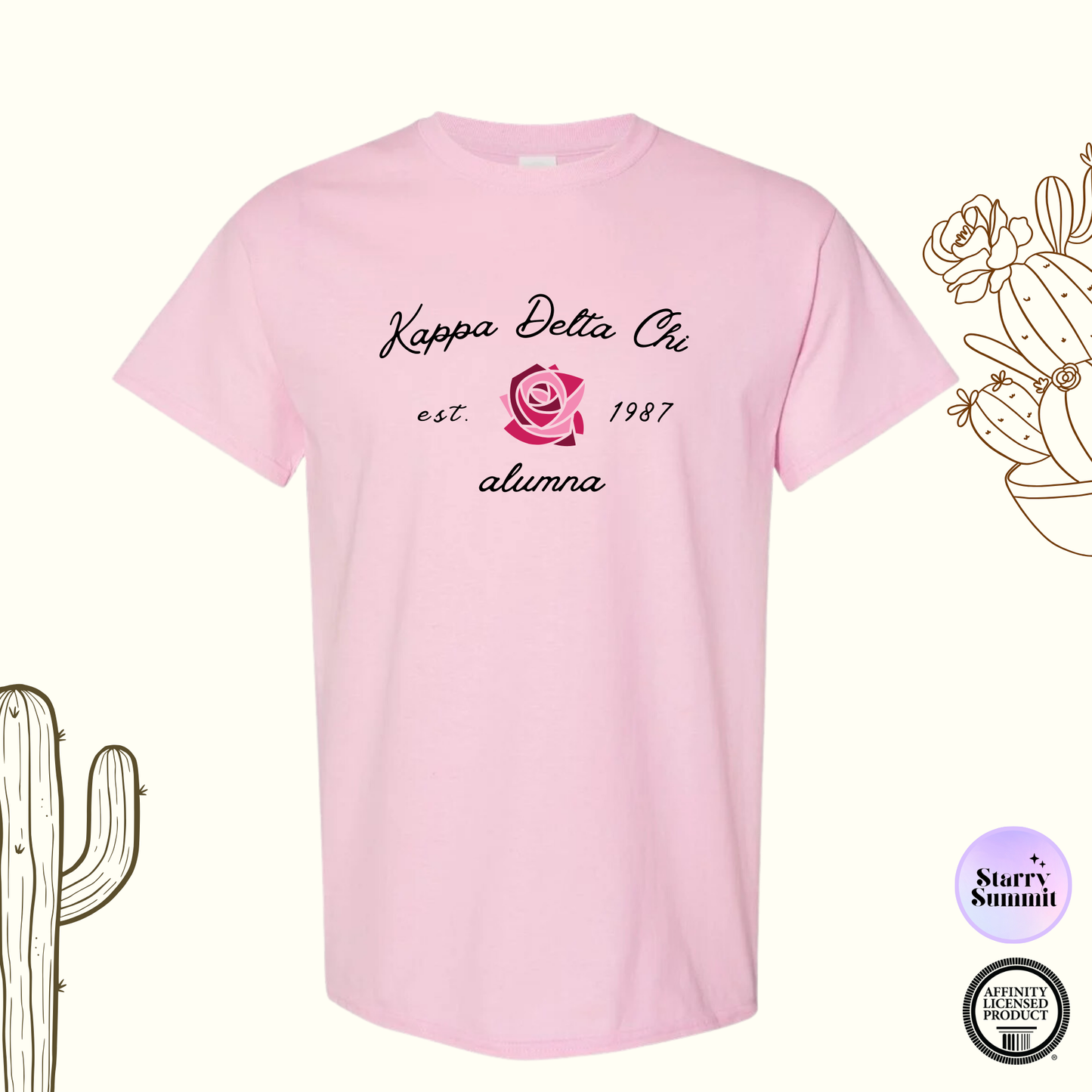 Kappa Delta Chi - El Paso Collection - No Sew Rose Alumna T-Shirt