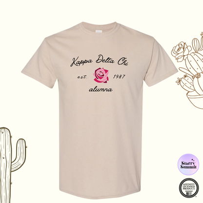 Kappa Delta Chi - El Paso Collection - No Sew Rose Alumna T-Shirt