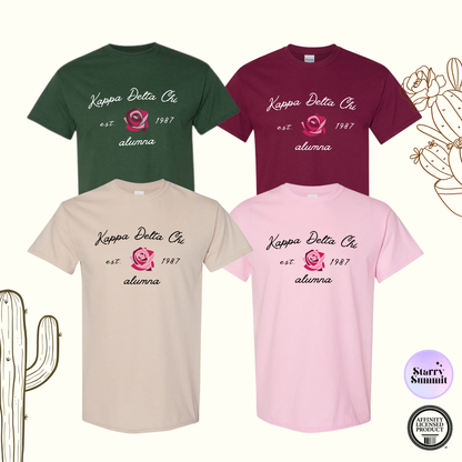 Kappa Delta Chi - El Paso Collection - No Sew Rose Alumna T-Shirt