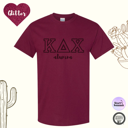 Kappa Delta Chi - El Paso Collection - No Sew Alumna Letters T-Shirt