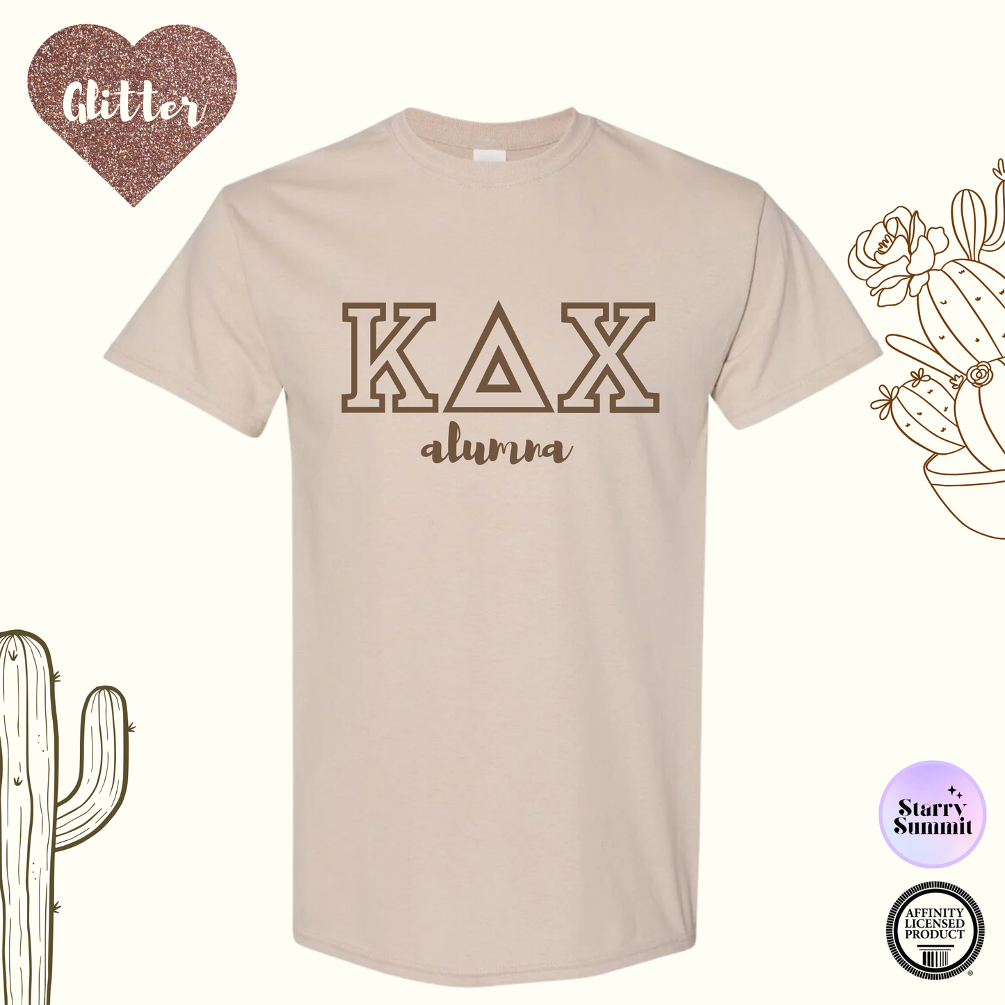 Kappa Delta Chi - El Paso Collection - No Sew Alumna Letters T-Shirt