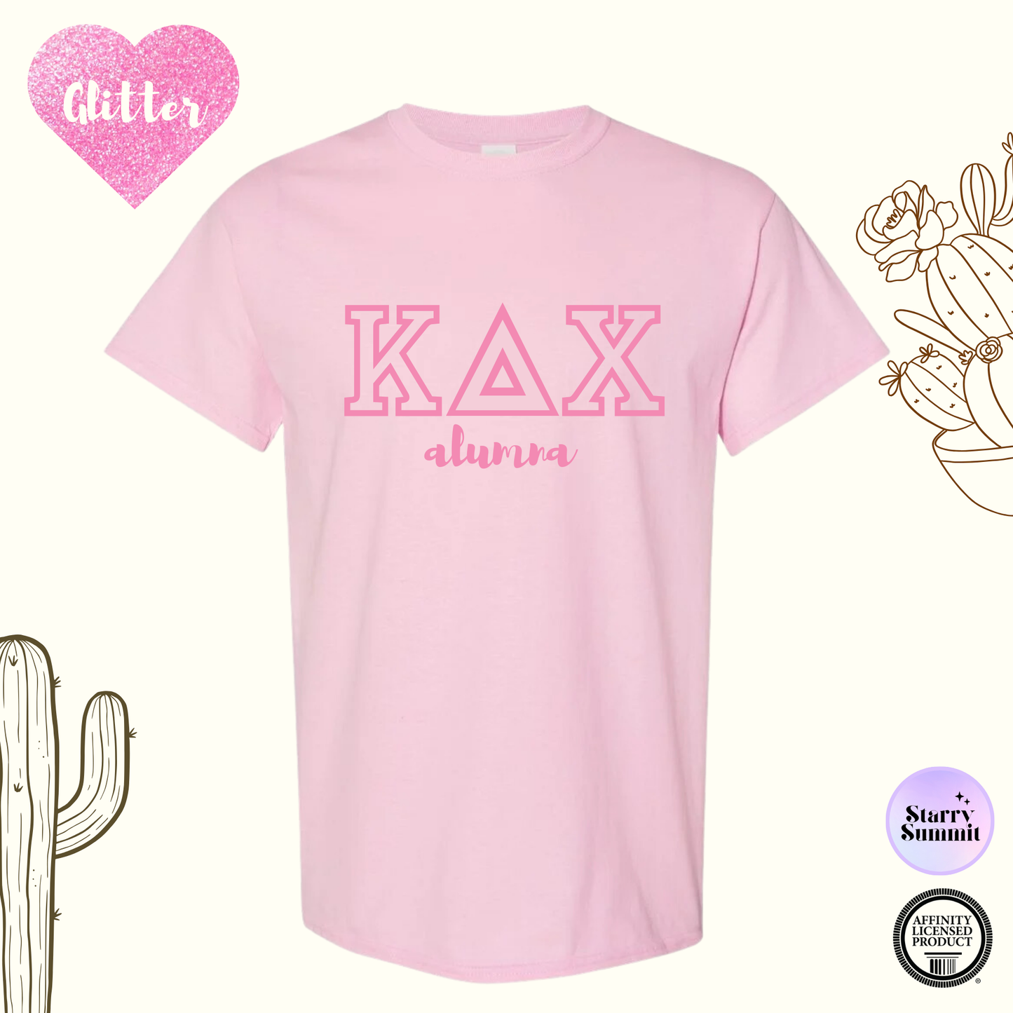 Kappa Delta Chi - El Paso Collection - No Sew Alumna Letters T-Shirt