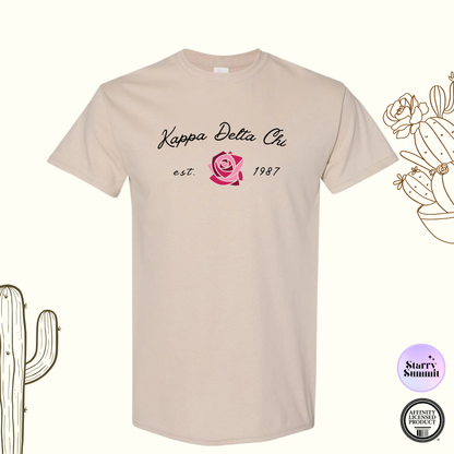 Kappa Delta Chi - El Paso Collection - No Sew Non-Alumna Rose T-Shirt