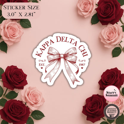 Kappa Delta Chi Bow Sticker
