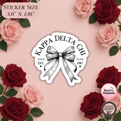Kappa Delta Chi Bow Sticker