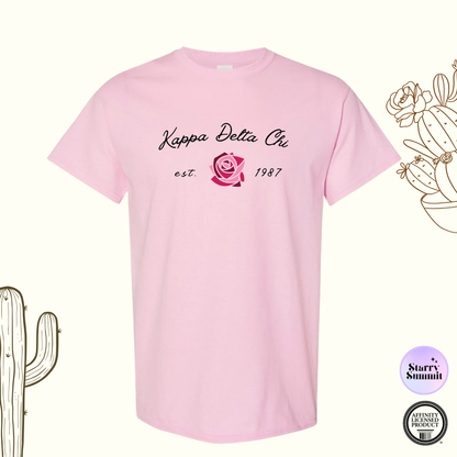 Kappa Delta Chi - El Paso Collection - No Sew Non-Alumna Rose T-Shirt