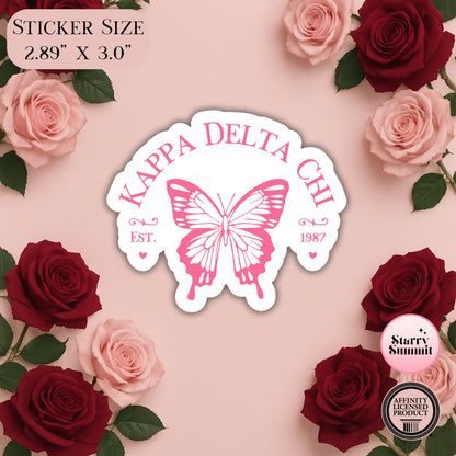 Kappa Delta Chi Butterfly Sticker