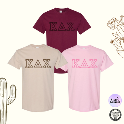 Kappa Delta Chi - El Paso Collection - Non-Alumna Letters T-Shirt