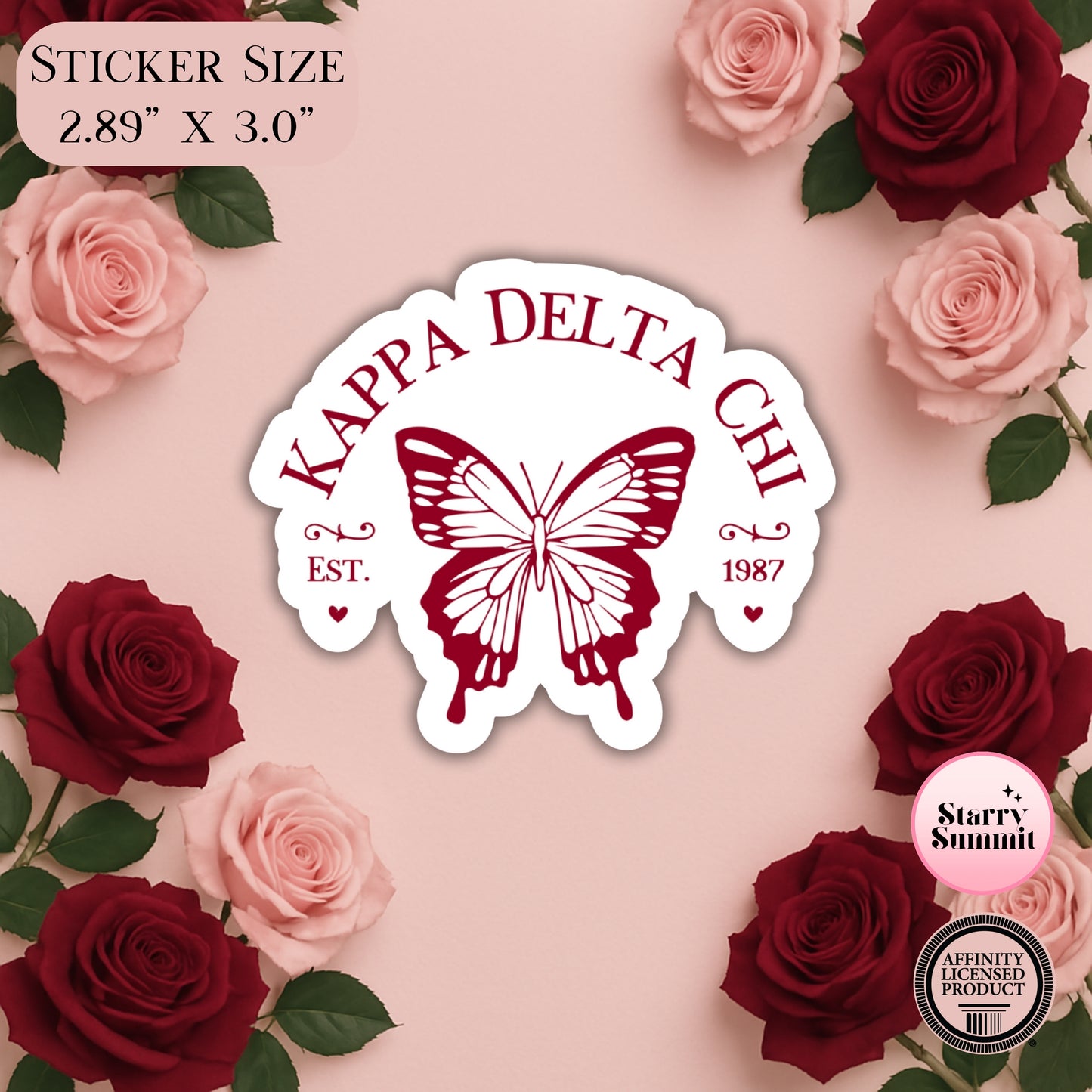 Kappa Delta Chi Butterfly Sticker