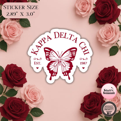 Kappa Delta Chi Butterfly Sticker