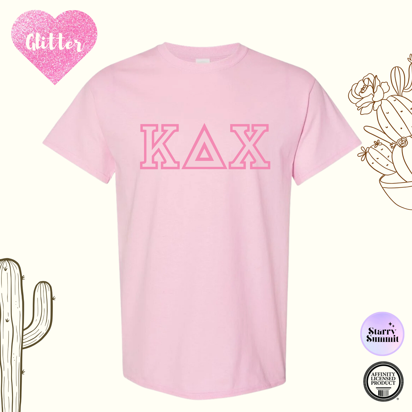 Kappa Delta Chi - El Paso Collection - Non-Alumna Letters T-Shirt