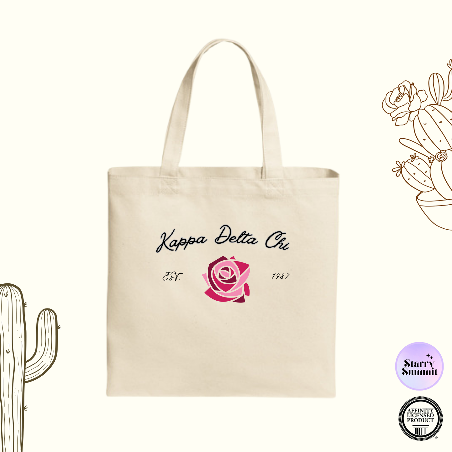 Kappa Delta Chi - El Paso Collection - Alumna and Non-Alumna Rose Tote Bag