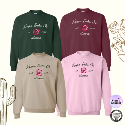 Kappa Delta Chi - El Paso Collection - No Sew Rose Alumna Crewneck