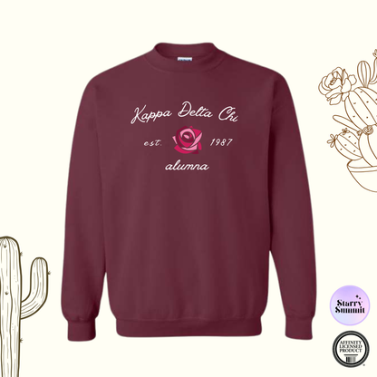 Kappa Delta Chi - El Paso Collection - No Sew Rose Alumna Crewneck