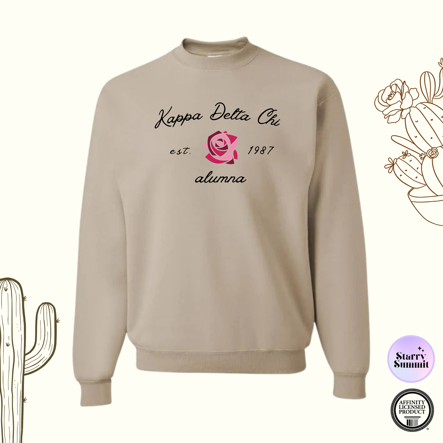 Kappa Delta Chi - El Paso Collection - No Sew Rose Alumna Crewneck