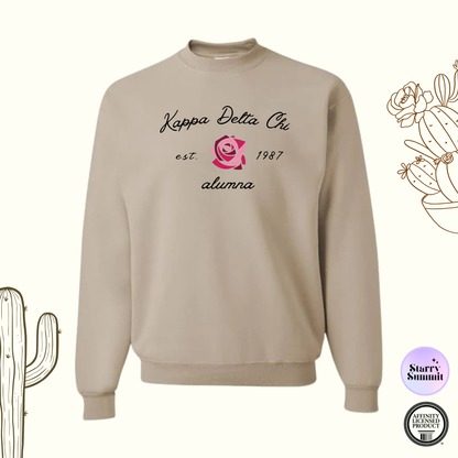 Kappa Delta Chi - El Paso Collection - No Sew Rose Alumna Crewneck