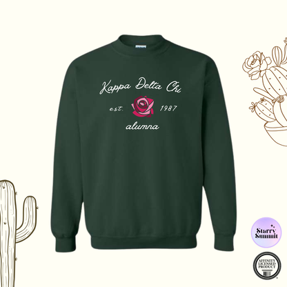 Kappa Delta Chi - El Paso Collection - No Sew Rose Alumna Crewneck