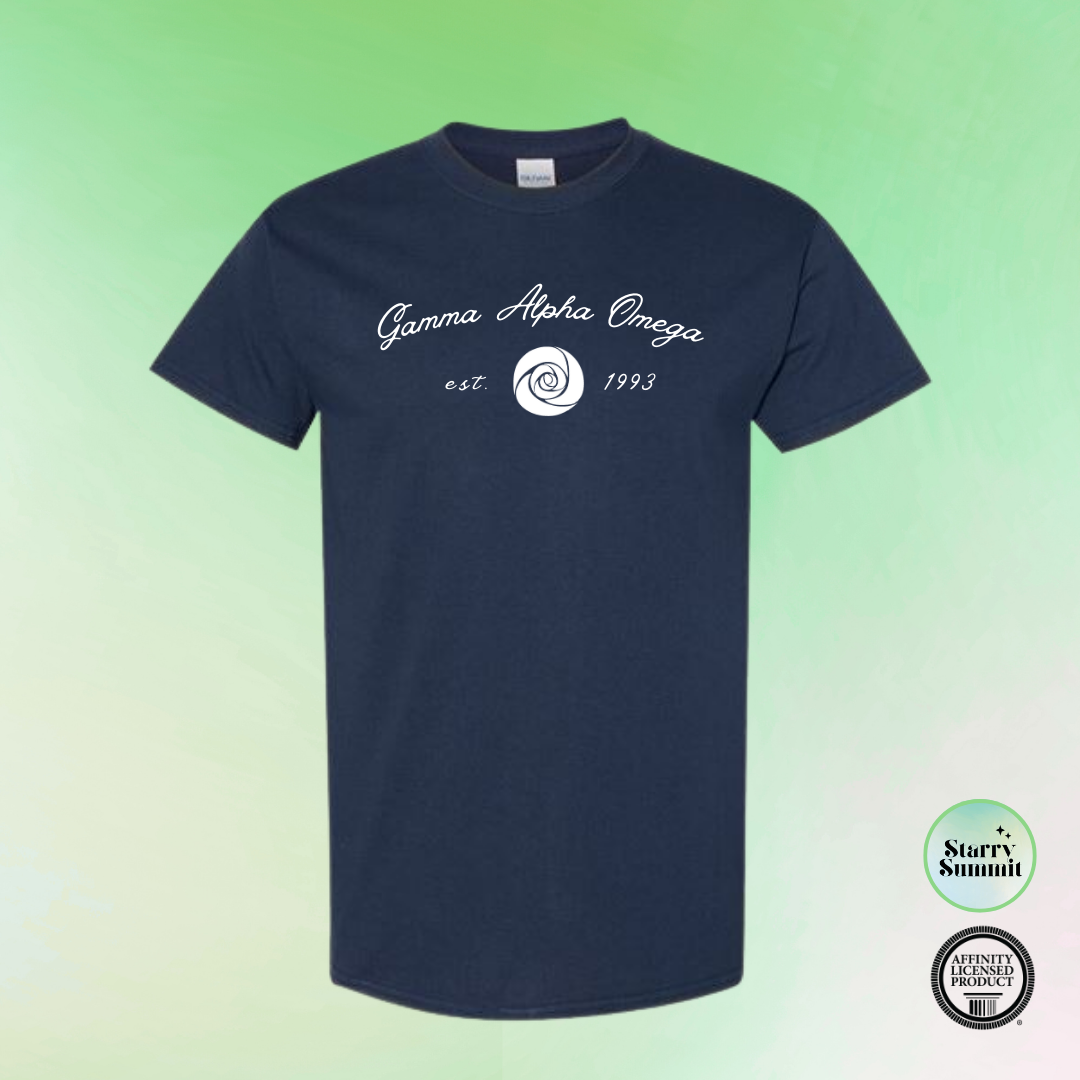 Gamma Alpha Omega - No Sew White Rose T-Shirt