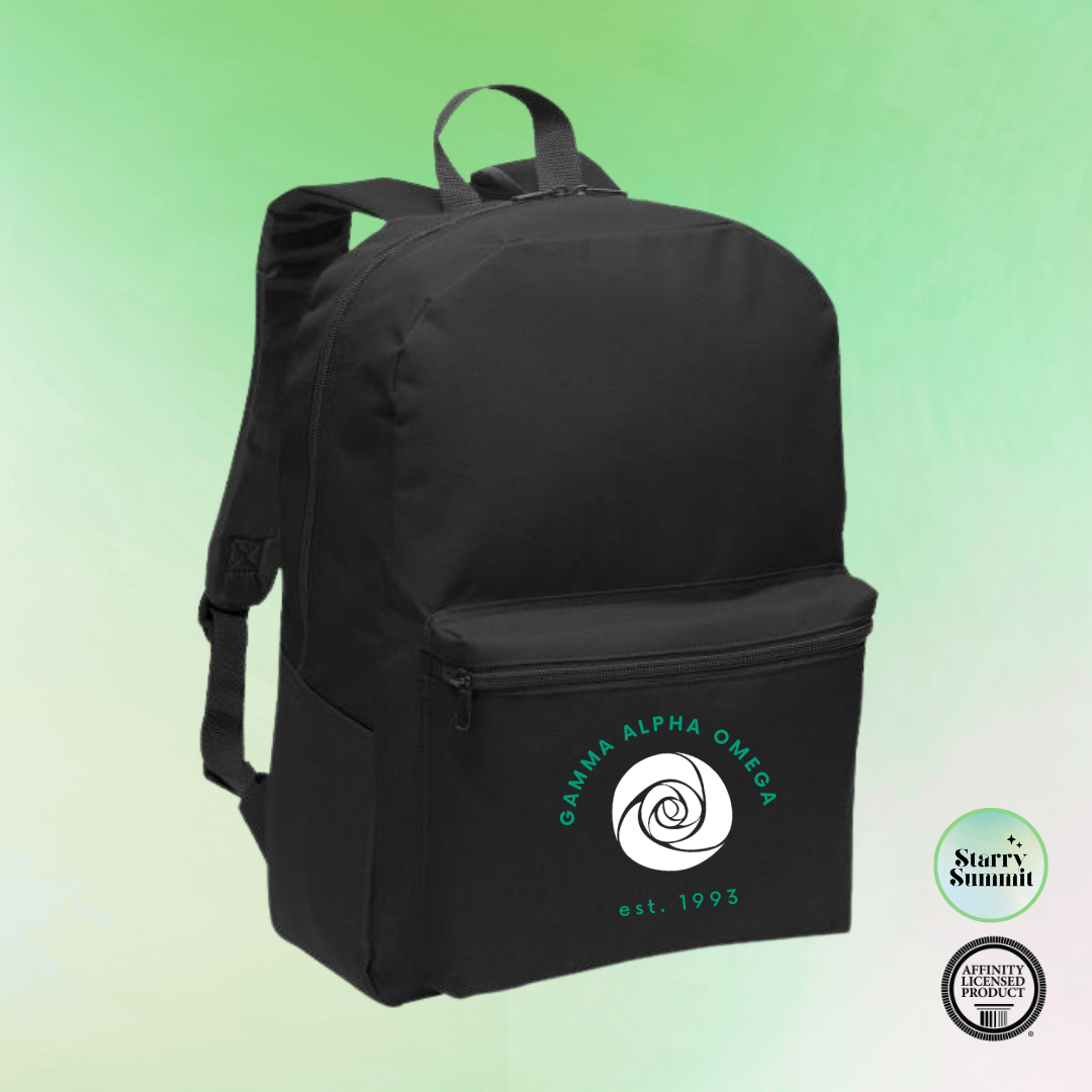 Gamma Alpha Omega - White Rose Backpack