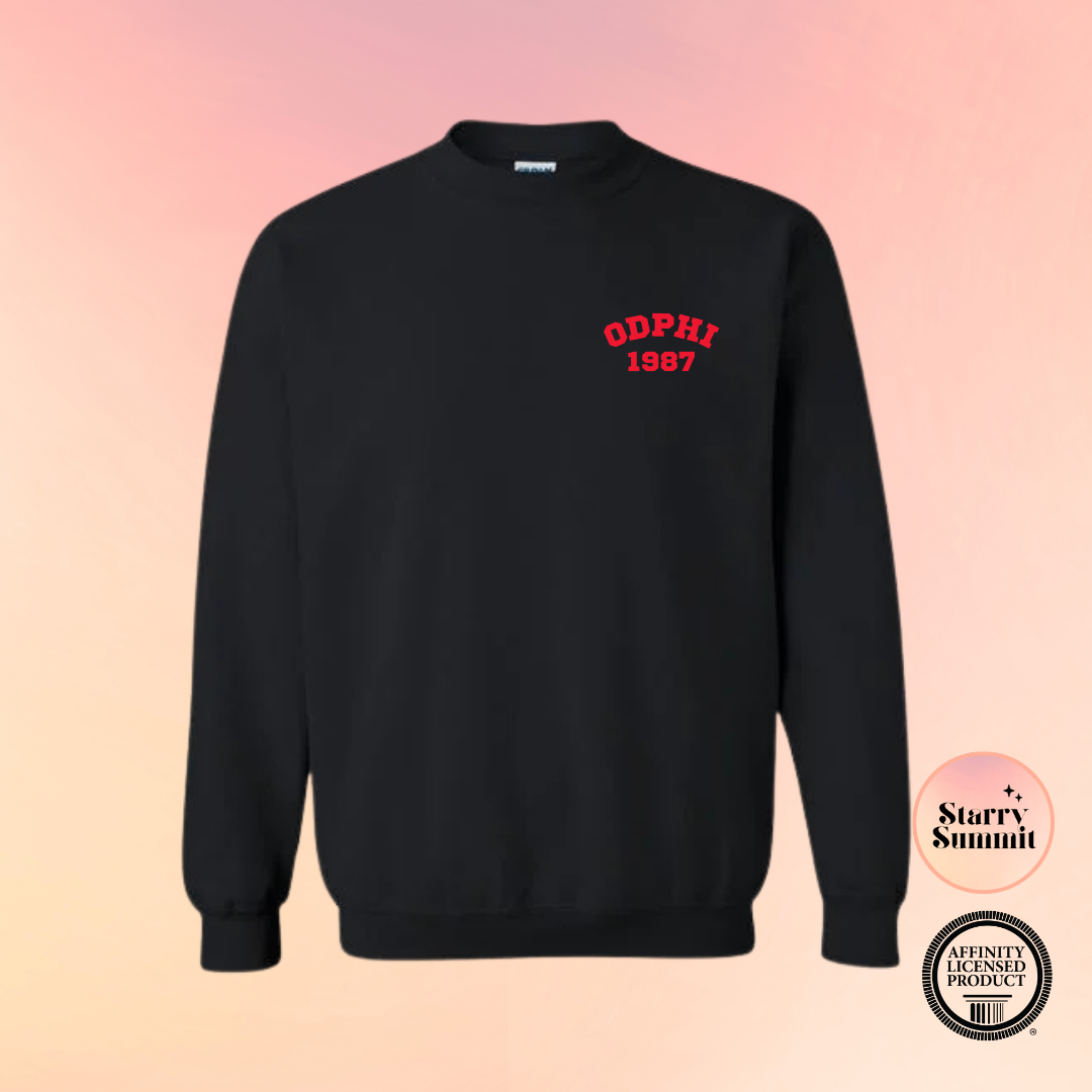 Omega Delta Phi - No Sew OPHI Varsity Crewneck