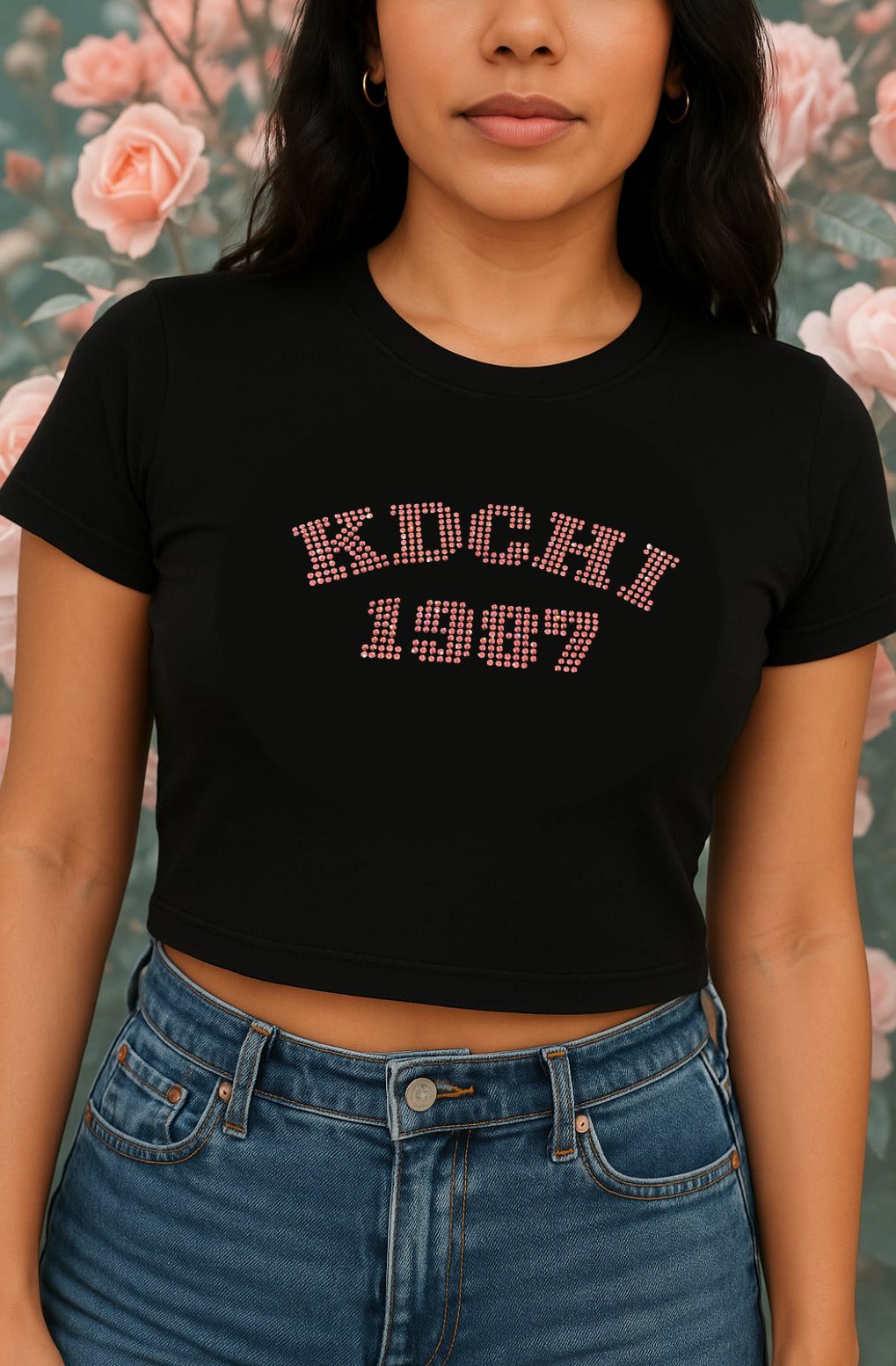 KDCHI Rhinestone Crop Top