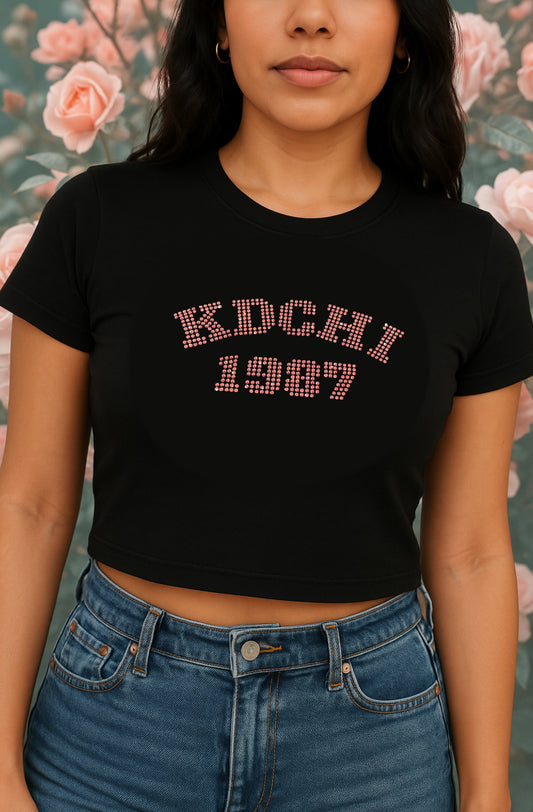 KDCHI Rhinestone Crop Top