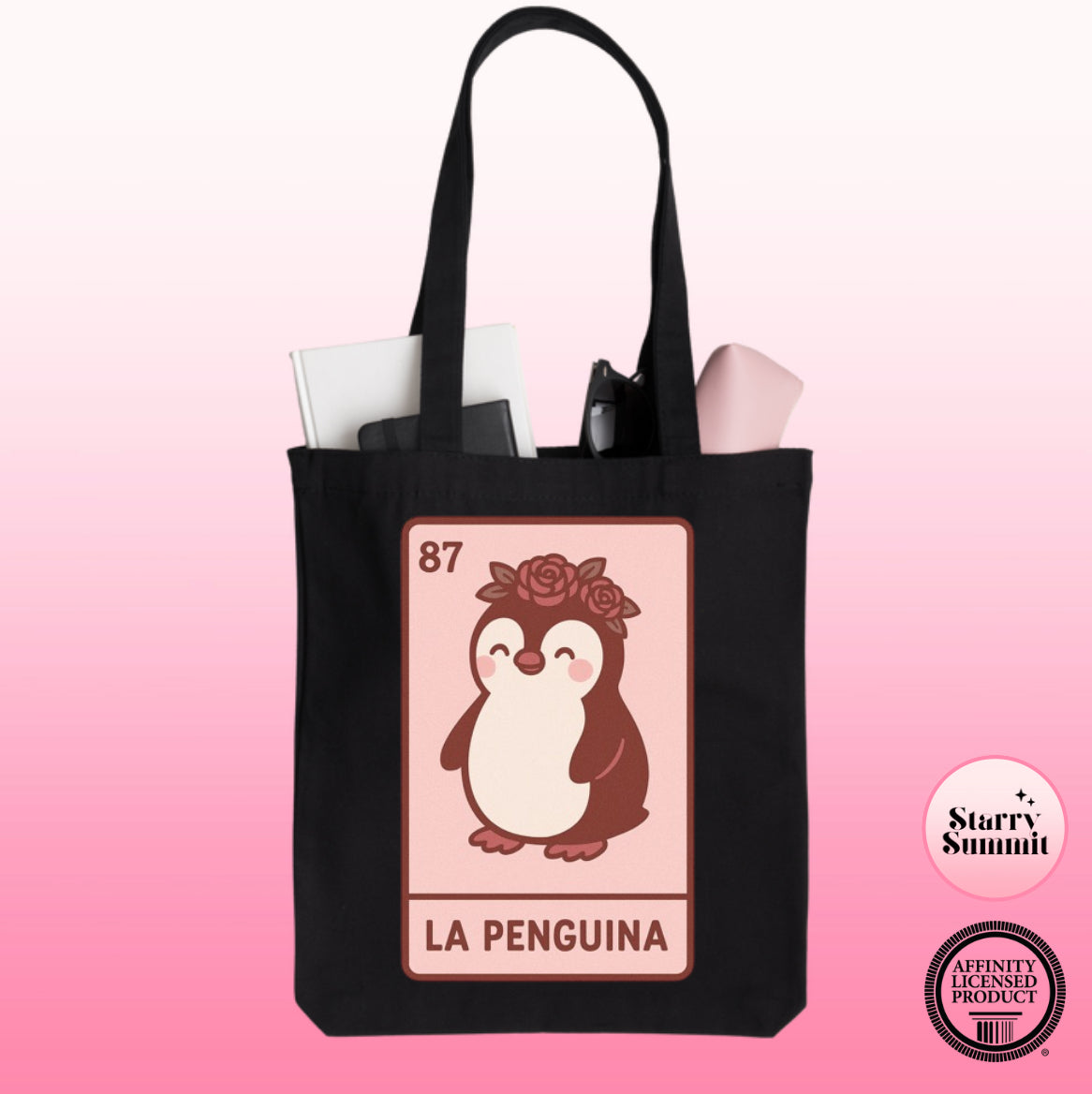 Kappa Delta Chi La Penguina Lotería Card Tote Bag