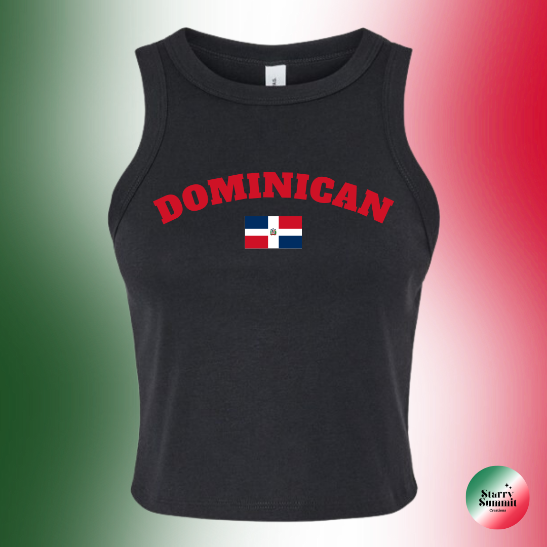 Dominican Flag Racer Tank