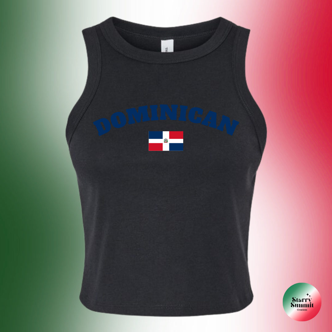 Dominican Flag Racer Tank