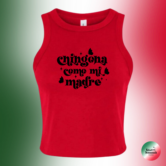 Chingona Como Mi Madre Racer Tank