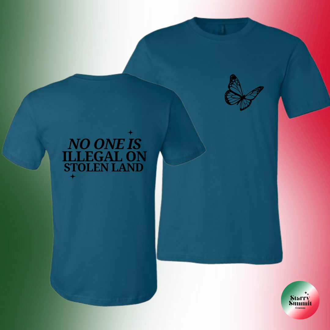 No One is Illegal on Stolen Land T-Shirt