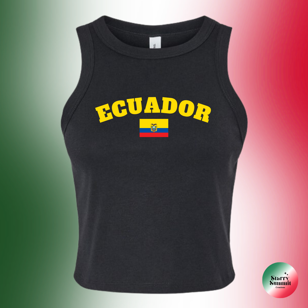 Ecuador Flag Racer Tank