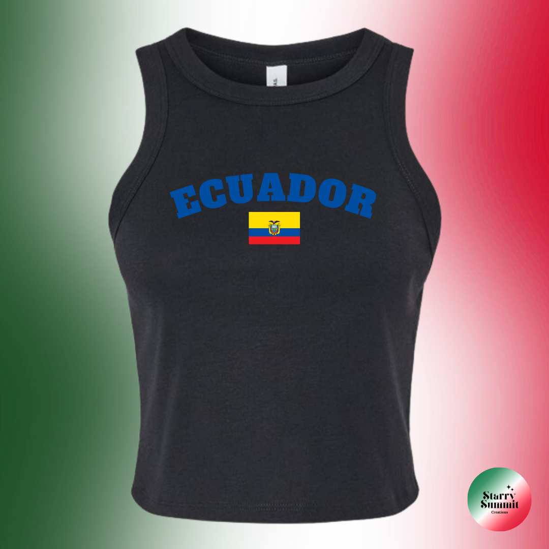 Ecuador Flag Racer Tank