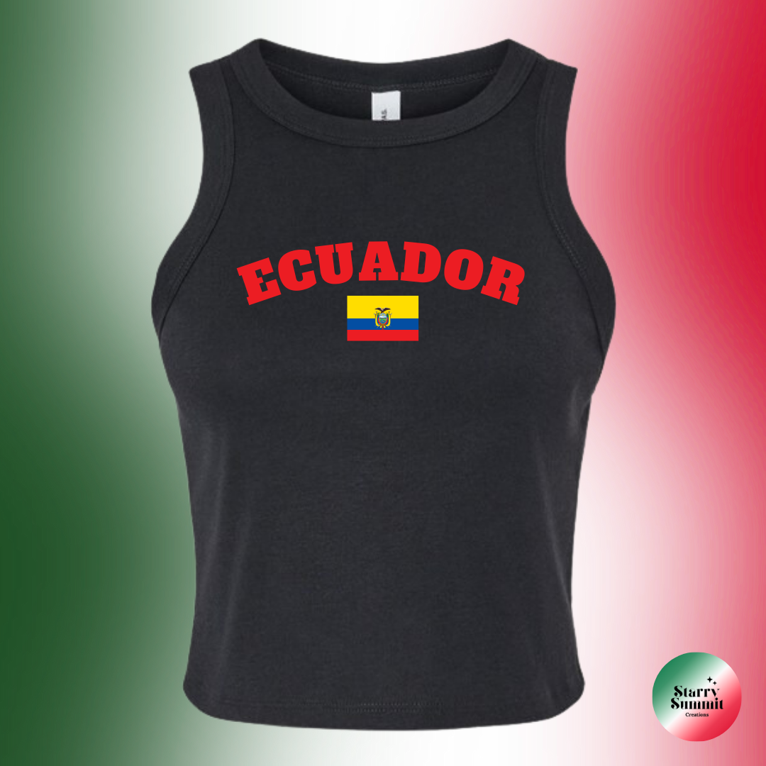 Ecuador Flag Racer Tank