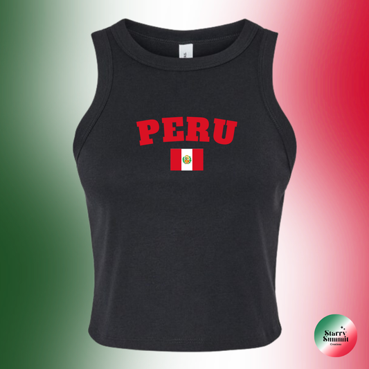 Peru Flag Racer Tank