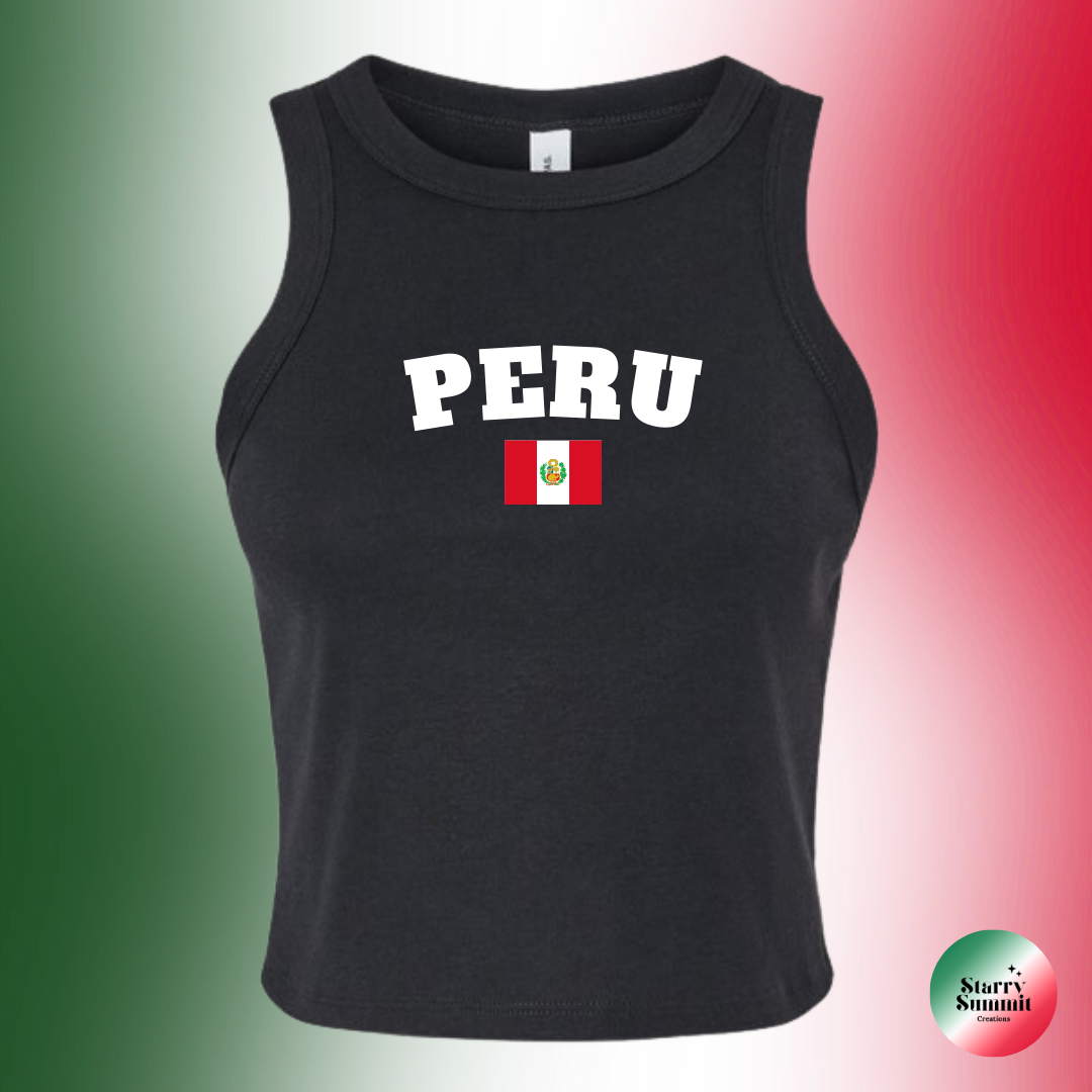 Peru Flag Racer Tank