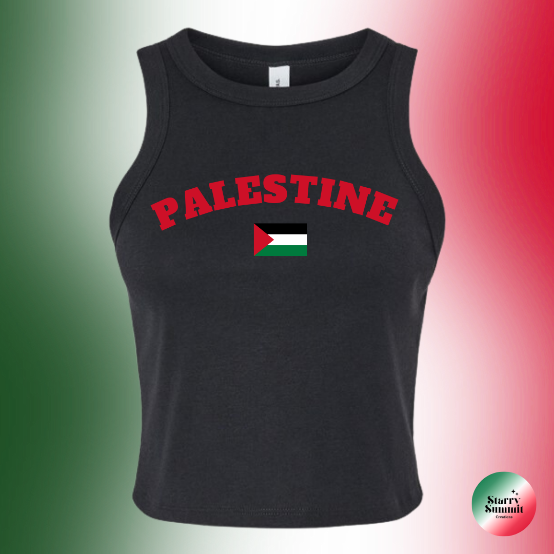 Palestine Flag Racer Tank