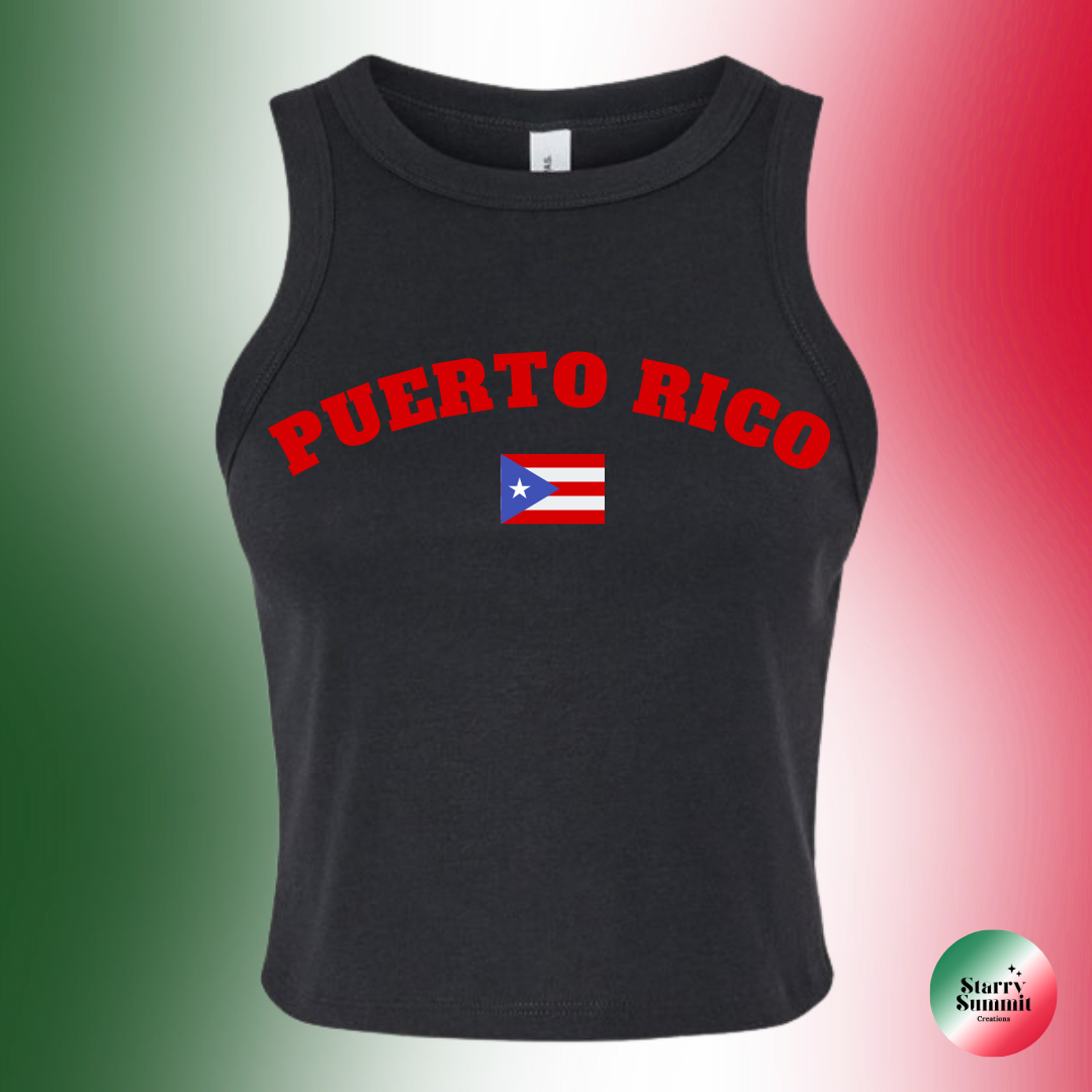 Puerto Rico Flag Racer Tank