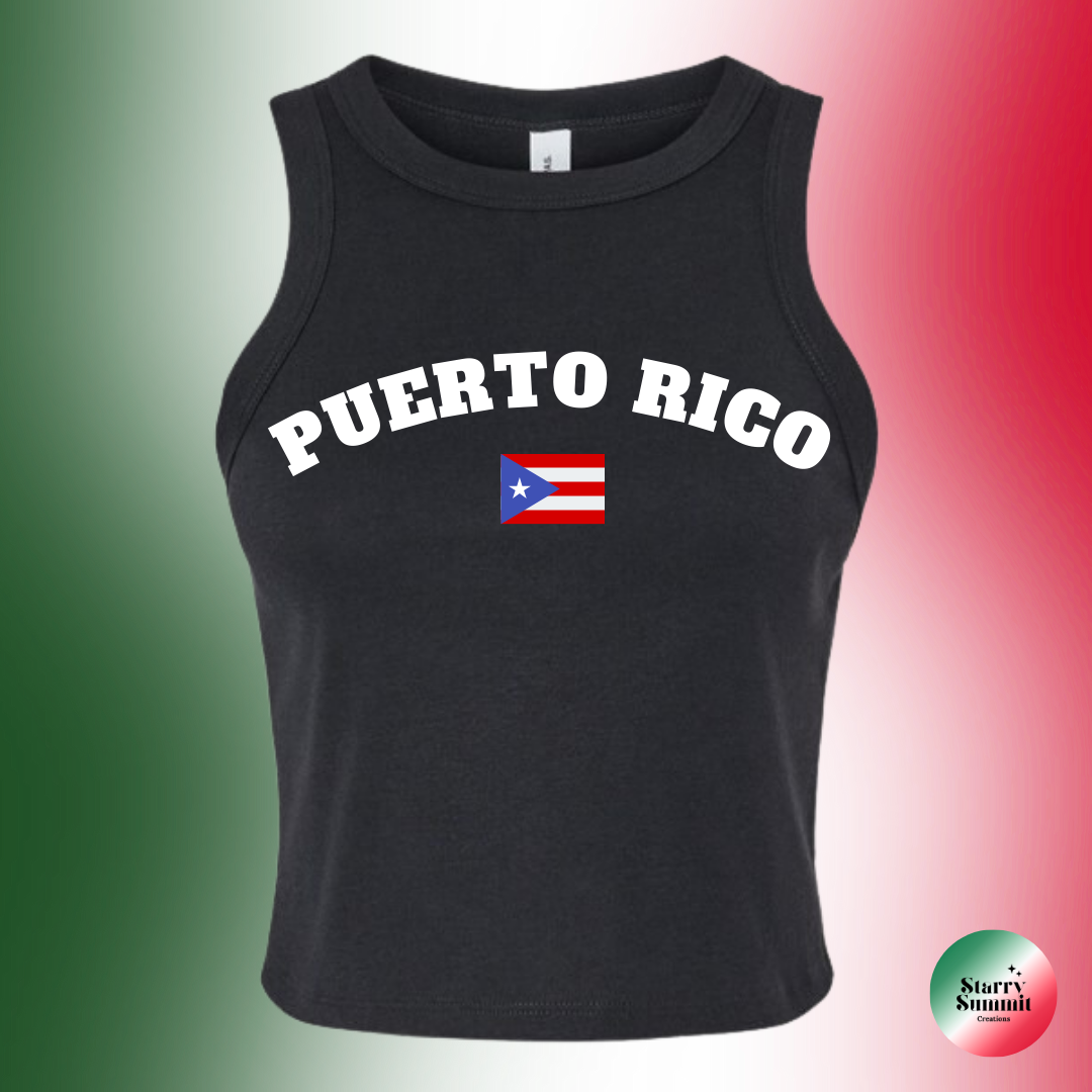 Puerto Rico Flag Racer Tank