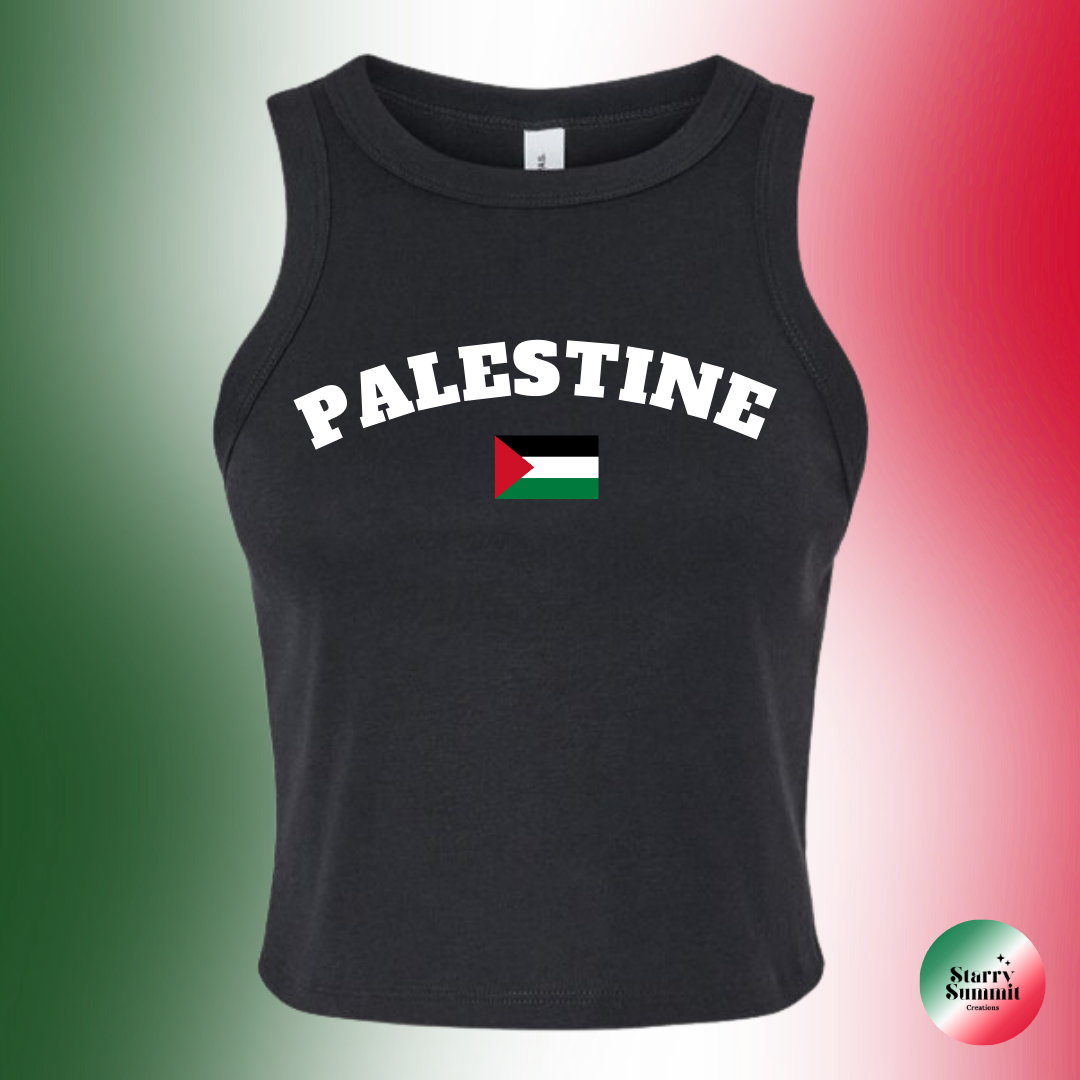 Palestine Flag Racer Tank