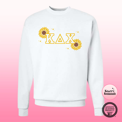 Kappa Delta Chi - Sunflower Letter Crewneck